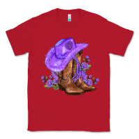 Red purple cowgirl  and roses Classic Tee - AdoDesignShop