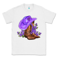 White purple cowgirl  and roses Classic Tee - AdoDesignShop
