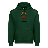 Forest Green Glitter Western Patterned Mom Skull Urban Hoodie - Bettercallsaul