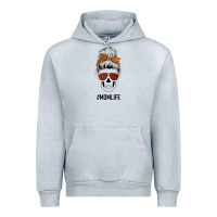 Heather Grey Glitter Western Patterned Mom Skull Urban Hoodie - Bettercallsaul
