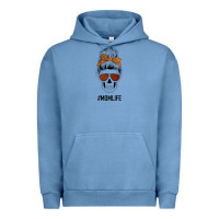Pigment Pebble Blue Glitter Western Patterned Mom Skull Urban Hoodie - Bettercallsaul
