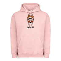 Pigment Salmon Glitter Western Patterned Mom Skull Urban Hoodie - Bettercallsaul