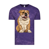 Cloud Purple english bulldog Vintage Tee - RanaPortraitStore