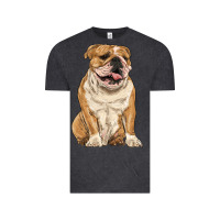 Vintage Black english bulldog Vintage Tee - RanaPortraitStore
