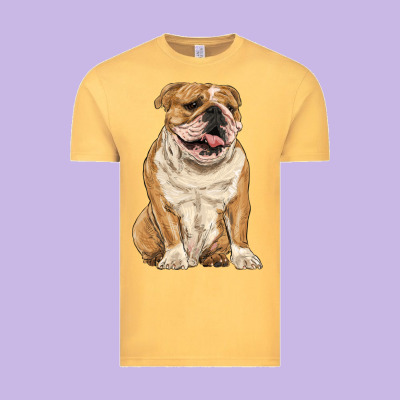 English Bulldog Vintage Tee Designed By Ranaportraitstore