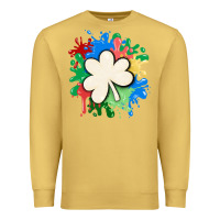 Antique Gold st patricks day shamrock autism Premium Sweatshirt - MaliasSmallBusiness