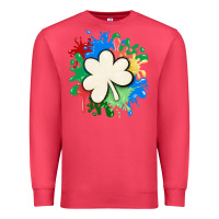 Cardinal st patricks day shamrock autism Premium Sweatshirt - MaliasSmallBusiness