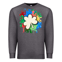Charcoal Heather st patricks day shamrock autism Premium Sweatshirt - MaliasSmallBusiness