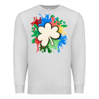 Dove Grey st patricks day shamrock autism Premium Sweatshirt - MaliasSmallBusiness