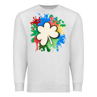 Oatmeal Heather st patricks day shamrock autism Premium Sweatshirt - MaliasSmallBusiness