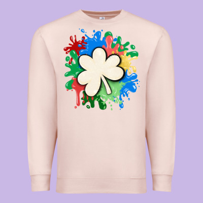 St Patricks Day Shamrock Autism Premium Sweatshirt Designed By Maliassmallbusiness