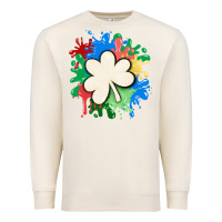 Sandshell st patricks day shamrock autism Premium Sweatshirt - MaliasSmallBusiness