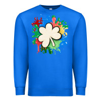 True Royal st patricks day shamrock autism Premium Sweatshirt - MaliasSmallBusiness