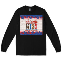 Black 4th of july little miss America Long Sleeve Tee - HRA Design Shop