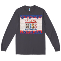 Smoke 4th of july little miss America Long Sleeve Tee - HRA Design Shop