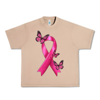 Burro Breast Cancer Ribbon with Butterfly Urban Heavy Tee - texasbilliewilder