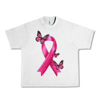 Lunar Rock Breast Cancer Ribbon with Butterfly Urban Heavy Tee - texasbilliewilder