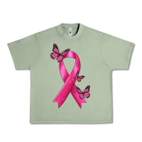 Oil Green Breast Cancer Ribbon with Butterfly Urban Heavy Tee - texasbilliewilder