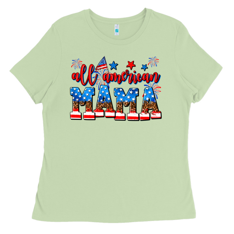 All American Mama Ladies Tee by AdoDesignShop | Teevron