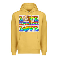 Antique Gold Western LGBTQ+ Love Lives Here Tumbler Premium Hoodie - BundleAndBundleShop