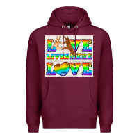 Burgundy Western LGBTQ+ Love Lives Here Tumbler Premium Hoodie - BundleAndBundleShop