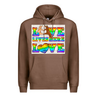 Chestnut Western LGBTQ+ Love Lives Here Tumbler Premium Hoodie - BundleAndBundleShop