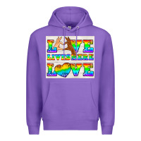 Purple Western LGBTQ+ Love Lives Here Tumbler Premium Hoodie - BundleAndBundleShop