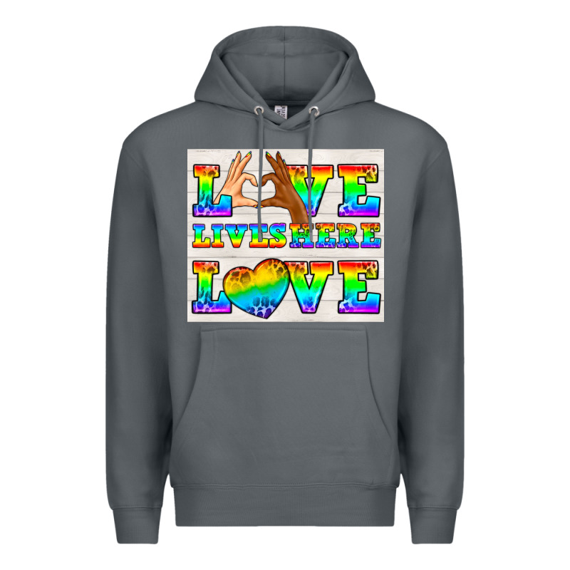 Western Lgbtq+ Love Lives Here Tumbler Premium Hoodie by BundleAndBundleShop | Teevron