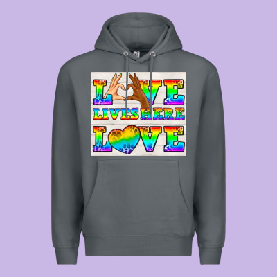 Western Lgbtq+ Love Lives Here Tumbler Premium Hoodie Designed By Bundleandbundleshop