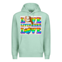 Seafoam Western LGBTQ+ Love Lives Here Tumbler Premium Hoodie - BundleAndBundleShop