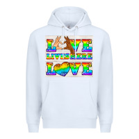 White Western LGBTQ+ Love Lives Here Tumbler Premium Hoodie - BundleAndBundleShop