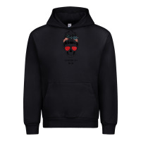 Black Glitter American Flag Patterned American Mom Skull Urban Hoodie - Bettercallsaul