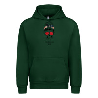 Forest Green Glitter American Flag Patterned American Mom Skull Urban Hoodie - Bettercallsaul