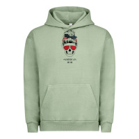 Pigment Oil Green Glitter American Flag Patterned American Mom Skull Urban Hoodie - Bettercallsaul