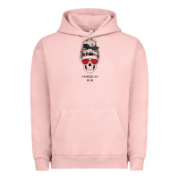 Pigment Salmon Glitter American Flag Patterned American Mom Skull Urban Hoodie - Bettercallsaul