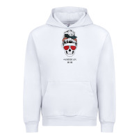 White Glitter American Flag Patterned American Mom Skull Urban Hoodie - Bettercallsaul