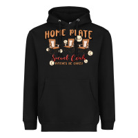 Black glitter baseball Heavyweight Hoodie - MaliasSmallBusiness