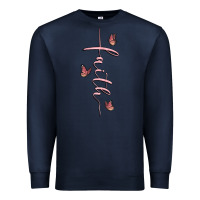 Navy faith cross Premium Sweatshirt - MaliasSmallBusiness
