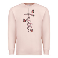 Pale Pink faith cross Premium Sweatshirt - MaliasSmallBusiness