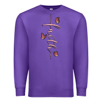Purple faith cross Premium Sweatshirt - MaliasSmallBusiness