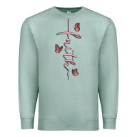 Seafoam faith cross Premium Sweatshirt - MaliasSmallBusiness