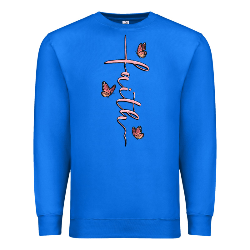 Faith Cross Premium Sweatshirt by MaliasSmallBusiness | Teevron
