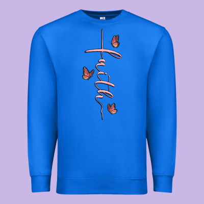 Faith Cross Premium Sweatshirt Designed By Maliassmallbusiness