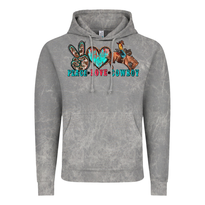 Peace Love Cowboy Vintage Hoodie by Zillion Design Studio | Teevron
