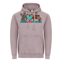 Vintage Zinc peace love cowboy Vintage Hoodie - Zillion Design Studio