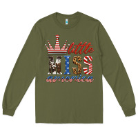 Army Green little miss america Long Sleeve Tee - HRA Design Shop