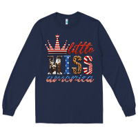 Navy little miss america Long Sleeve Tee - HRA Design Shop