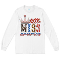 White little miss america Long Sleeve Tee - HRA Design Shop
