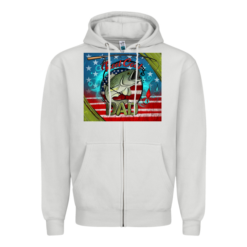 Reel Cool Dad Fishing Zipper Hoodie by Jasminsmagicworld | Teevron