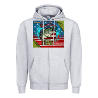 Heather Grey reel cool dad fishing Zipper Hoodie - Jasminsmagicworld